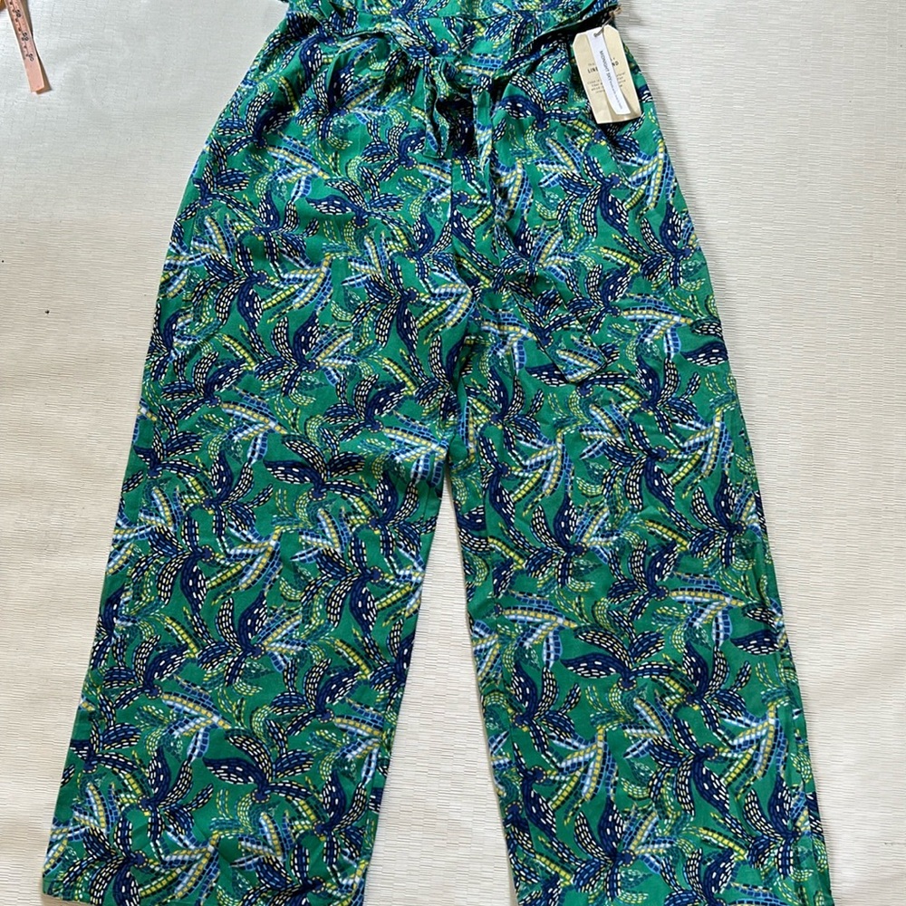 NEW midnight sky women wide leg floral waistband sz medium